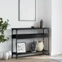 Console table with black engineered wood shelf 100x29x75 cm by , Side tables - Ref: Foro24-837717, Price: 58,50 €, Discount: %