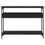 Console table with black engineered wood shelf 100x29x75 cm by , Side tables - Ref: Foro24-837717, Price: 58,50 €, Discount: %
