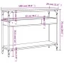 Console table with black engineered wood shelf 100x29x75 cm by , Side tables - Ref: Foro24-837717, Price: 58,50 €, Discount: %