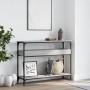 Console table with Sonoma grey engineered wood shelf 100x29x75 cm by , Side tables - Ref: Foro24-837720, Price: 59,53 €, Disc...