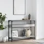 Console table with Sonoma grey engineered wood shelf 100x29x75 cm by , Side tables - Ref: Foro24-837720, Price: 58,79 €, Disc...