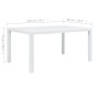 Weißer Gartentisch aus Kunststoff in Rattanoptik, 150 x 90 x 72 cm von vidaXL, Gartentische - Ref: Foro24-45604, Preis: 150,8...