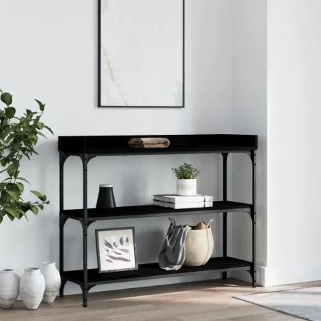 Console table with black shelves 100x30x80 cm by , Side tables - Ref: Foro24-837807, Price: 50,25 €, Discount: %