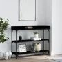 Console table with black shelves 100x30x80 cm by , Side tables - Ref: Foro24-837807, Price: 50,25 €, Discount: %