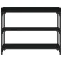 Console table with black shelves 100x30x80 cm by , Side tables - Ref: Foro24-837807, Price: 50,25 €, Discount: %