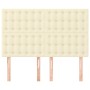 Cabeceros 4 unidades cuero sintético color crema 72x5x78/88 cm
