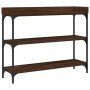 Konsolentisch mit Regalen aus brauner Eiche 100x30x80 cm von , Seitentische - Ref: Foro24-837811, Preis: 49,16 €, Rabatt: %