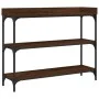 Mesa consola con estantes roble marrón 100x30x80 cm by , Side tables - Ref: Foro24-837811, Price: 48,90 €, Discount: %