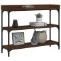 Mesa consola con estantes roble marrón 100x30x80 cm by , Side tables - Ref: Foro24-837811, Price: 48,90 €, Discount: %