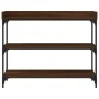 Mesa consola con estantes roble marrón 100x30x80 cm by , Side tables - Ref: Foro24-837811, Price: 48,90 €, Discount: %