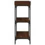 Mesa consola con estantes roble marrón 100x30x80 cm by , Side tables - Ref: Foro24-837811, Price: 48,90 €, Discount: %