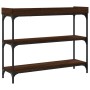 Konsolentisch mit Regalen aus brauner Eiche 100x30x80 cm von , Seitentische - Ref: Foro24-837811, Preis: 49,16 €, Rabatt: %