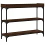 Mesa consola con estantes roble marrón 100x30x80 cm by , Side tables - Ref: Foro24-837811, Price: 48,90 €, Discount: %
