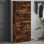 Mueble zapatero 4 cajones abatibles roble ahumado 80x34x187,5cm de , Zapateros y organizadores de calzado - Ref: Foro24-32143...