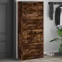 Schuhschrank mit 4 klappbaren Schubladen Räuchereiche 80x34x187,5cm von , Schuhregale und Schuhorganisatoren - Ref: Foro24-32...