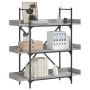 Bücherregal mit 3 Regalen Sonoma graues Holz 100x33x108,5 cm von , Bücherregale und Regale - Ref: Foro24-837690, Preis: 66,59...