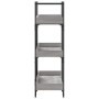 Bücherregal mit 3 Regalen Sonoma graues Holz 100x33x108,5 cm von , Bücherregale und Regale - Ref: Foro24-837690, Preis: 66,59...