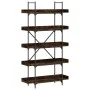 Engineered smoked oak wood 5-shelf bookcase by , Bookcases and shelves - Ref: Foro24-837699, Price: 96,05 €, Discount: %