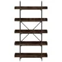Engineered smoked oak wood 5-shelf bookcase by , Bookcases and shelves - Ref: Foro24-837699, Price: 96,05 €, Discount: %
