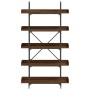 Bücherregal 5 Regale Technisches Holz braun 100x33x180,5 cm von , Bücherregale und Regale - Ref: Foro24-837701, Preis: 103,18...