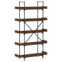 Bücherregal 5 Regale Technisches Holz braun 100x33x180,5 cm von , Bücherregale und Regale - Ref: Foro24-837701, Preis: 103,18...