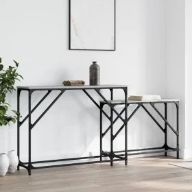 Stackable console tables, set of 2, engineered wood, Sonoma gray. by , Side tables - Ref: Foro24-837805, Price: 52,79 €, Disc...