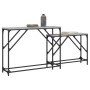 Mesas consola apilables 2 pzas madera ingeniería gris Sonoma de , Mesas auxiliares - Ref: Foro24-837805, Precio: 53,32 €, Des...