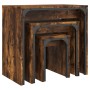 Stackable coffee tables, set of 3, engineered wood in smoked oak. by , Coffee table - Ref: Foro24-837824, Price: 64,76 €, Dis...