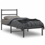 Bettgestell mit schwarzem Metallkopfteil 75x190 cm von , Betten und Lattenroste - Ref: Foro24-355355, Preis: 59,48 €, Rabatt: %