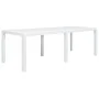 Weißer Gartentisch aus Kunststoff in Rattanoptik, 220 x 90 x 72 cm von vidaXL, Gartentische - Ref: Foro24-45607, Preis: 185,0...