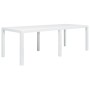 Weißer Gartentisch aus Kunststoff in Rattanoptik, 220 x 90 x 72 cm von vidaXL, Gartentische - Ref: Foro24-45607, Preis: 188,2...