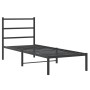 Bettgestell mit schwarzem Metallkopfteil 75x190 cm von , Betten und Lattenroste - Ref: Foro24-355355, Preis: 59,48 €, Rabatt: %