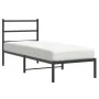Estructura de cama con cabecero metal negro 75x190 cm de , Camas y somieres - Ref: Foro24-355355, Precio: 58,48 €, Descuento: %