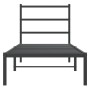 Bettgestell mit schwarzem Metallkopfteil 75x190 cm von , Betten und Lattenroste - Ref: Foro24-355355, Preis: 59,48 €, Rabatt: %