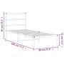 Bettgestell mit schwarzem Metallkopfteil 75x190 cm von , Betten und Lattenroste - Ref: Foro24-355355, Preis: 59,48 €, Rabatt: %