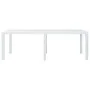Weißer Gartentisch aus Kunststoff in Rattanoptik, 220 x 90 x 72 cm von vidaXL, Gartentische - Ref: Foro24-45607, Preis: 185,0...
