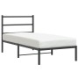 Estructura de cama con cabecero metal negro 90x190 cm de , Camas y somieres - Ref: Foro24-355357, Precio: 66,13 €, Descuento: %