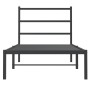 Estructura de cama con cabecero metal negro 90x190 cm de , Camas y somieres - Ref: Foro24-355357, Precio: 66,13 €, Descuento: %
