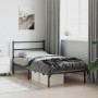 Estructura de cama con cabecero metal negro 100x200 cm de , Camas y somieres - Ref: Foro24-355360, Precio: 61,98 €, Descuento: %