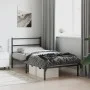 Estructura de cama con cabecero metal negro 100x200 cm de , Camas y somieres - Ref: Foro24-355360, Precio: 61,12 €, Descuento: %
