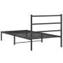 Estructura de cama con cabecero metal negro 100x200 cm de , Camas y somieres - Ref: Foro24-355360, Precio: 61,12 €, Descuento: %