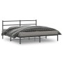 Estructura de cama con cabecero metal negro 180x200 cm
