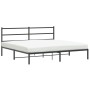 Estructura de cama con cabecero metal negro 180x200 cm