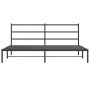 Estructura de cama con cabecero metal negro 180x200 cm