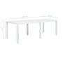 Weißer Gartentisch aus Kunststoff in Rattanoptik, 220 x 90 x 72 cm von vidaXL, Gartentische - Ref: Foro24-45607, Preis: 185,0...