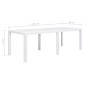 Weißer Gartentisch aus Kunststoff in Rattanoptik, 220 x 90 x 72 cm von vidaXL, Gartentische - Ref: Foro24-45607, Preis: 188,2...