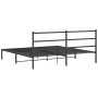 Estructura de cama con cabecero metal negro 180x200 cm