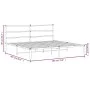 Bettgestell mit schwarzem Metallkopfteil 180x200 cm von , Betten und Lattenroste - Ref: Foro24-355369, Preis: 103,53 €, Rabat...
