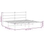 Estructura de cama con cabecero metal negro 180x200 cm