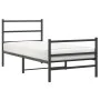 Estructura de cama con cabecero y estribo metal negro 90x200 cm de , Camas y somieres - Ref: Foro24-355376, Precio: 71,86 €, ...
